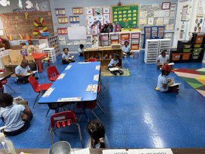 Children at reading time