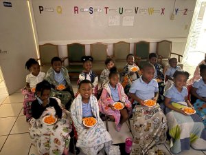 Children enjoying movie time